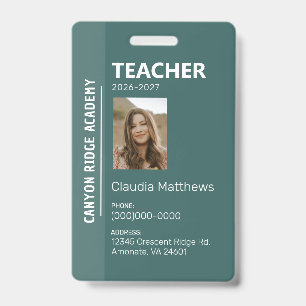 Green Stripe Homeschool Educator ID Badge
