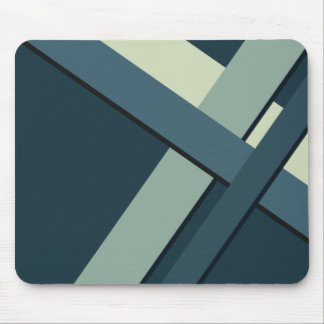 Green Striped Abstract Mouse Mat