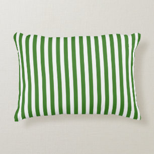 Green Striped Decorative Cushion