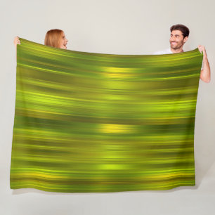 Green Striped Fleece Blanket