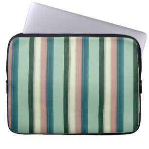 Green Striped Laptop Sleeve