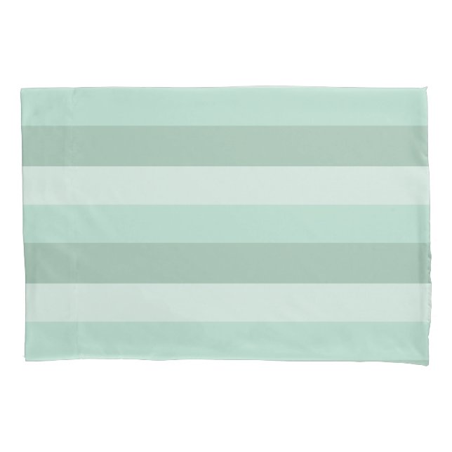 Green Striped Ombre Pillowcase (Front)