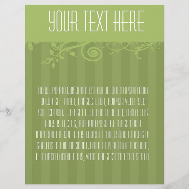 Green Striped Swirled Flyer (Front)