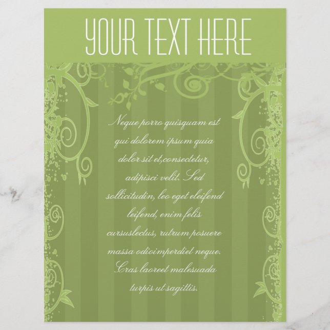 Green Striped Swirled Flyer (Front)