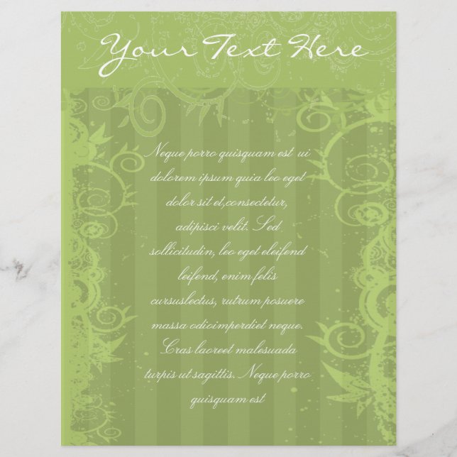 Green Striped Swirled Flyer (Front)