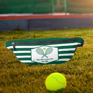 Green Striped Tennis Custom Country Club Bum Bags