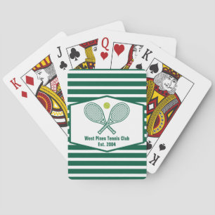 Green Striped Tennis Custom Country Club Playing Cards