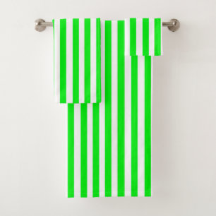 Green Striped Towels