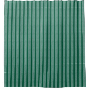 Green Striped Watercolor Vintage Stripes Shower Curtain