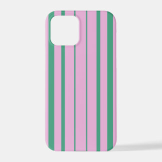 Green Stripes and Soft Pink iPhone 12 Pro Case