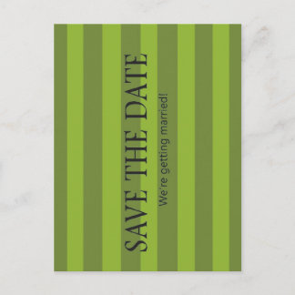 Green Stripes Announcement Postcard