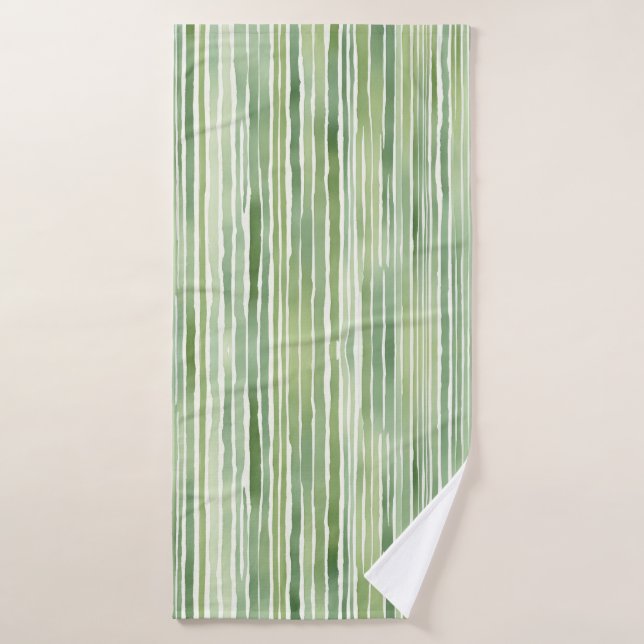 Green Stripes  Bath Towel Set (Bath Towel)