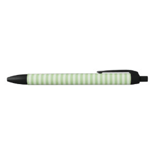 Green Stripes Black Ink Pen