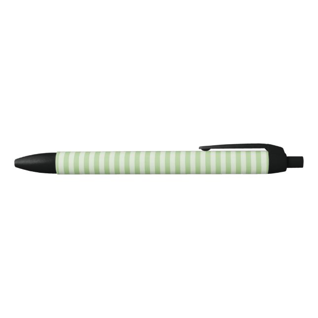 Green Stripes Black Ink Pen (Top)