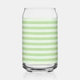 Green Stripes Can Glass