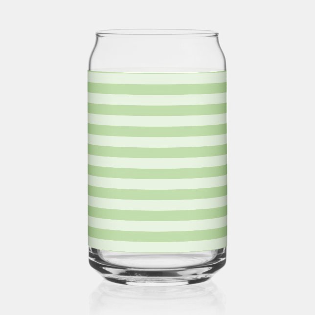 Green Stripes Can Glass (Front)