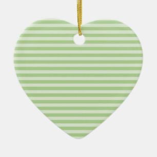 Green Stripes Ceramic Tree Decoration