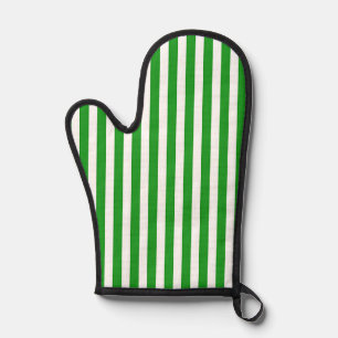 Green Stripes Chef Baker Grilling Oven Mitt