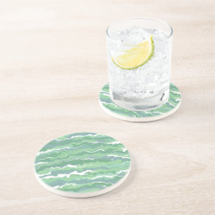 Green Stripes Coaster