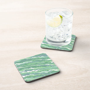 Green Stripes Coaster