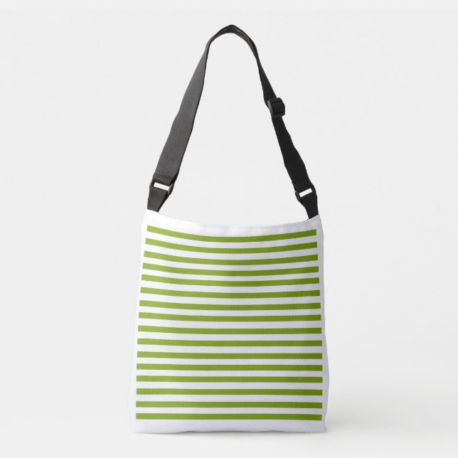 green stripes crossbody bag (Front)