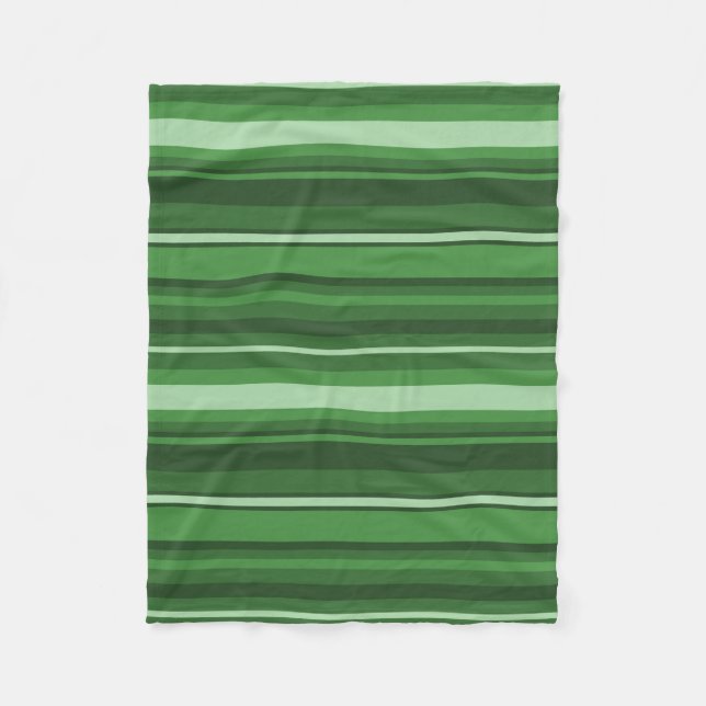Green stripes fleece blanket (Front)