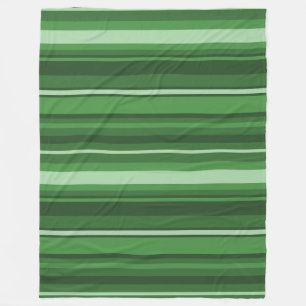 Green stripes fleece blanket