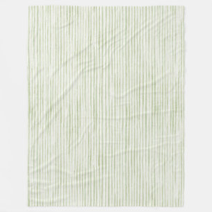 Green Stripes Fleece Blanket