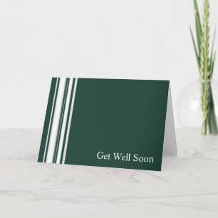 Green Stripes Get Well Card