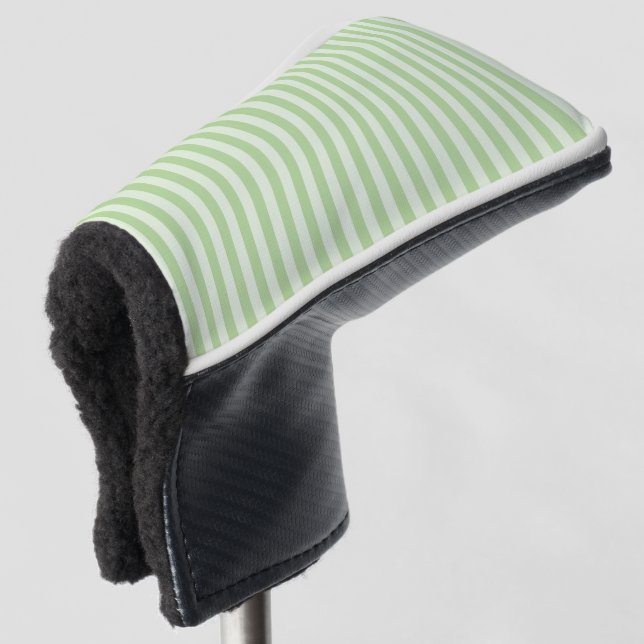 Green Stripes Golf Head Cover (3/4 Front)