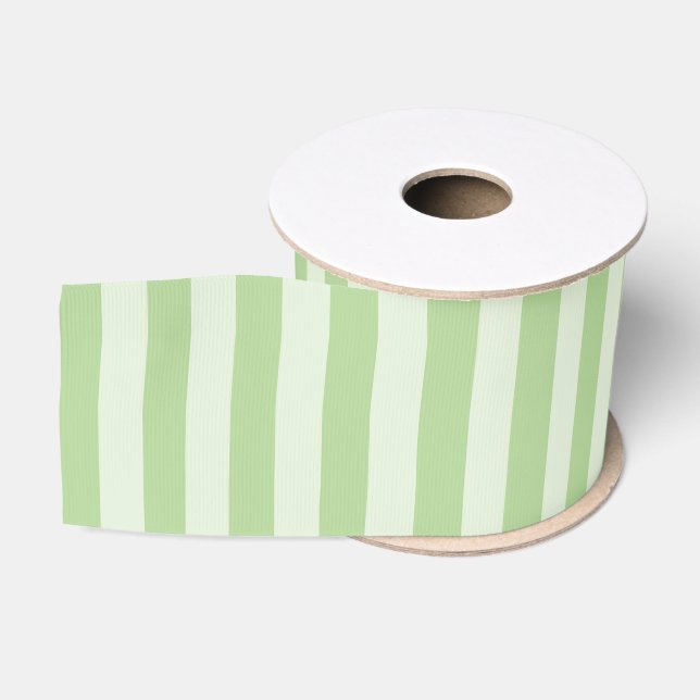 Green Stripes Grosgrain Ribbon (Spool)