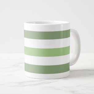 Green Stripes Horizontal Jumbo Mug