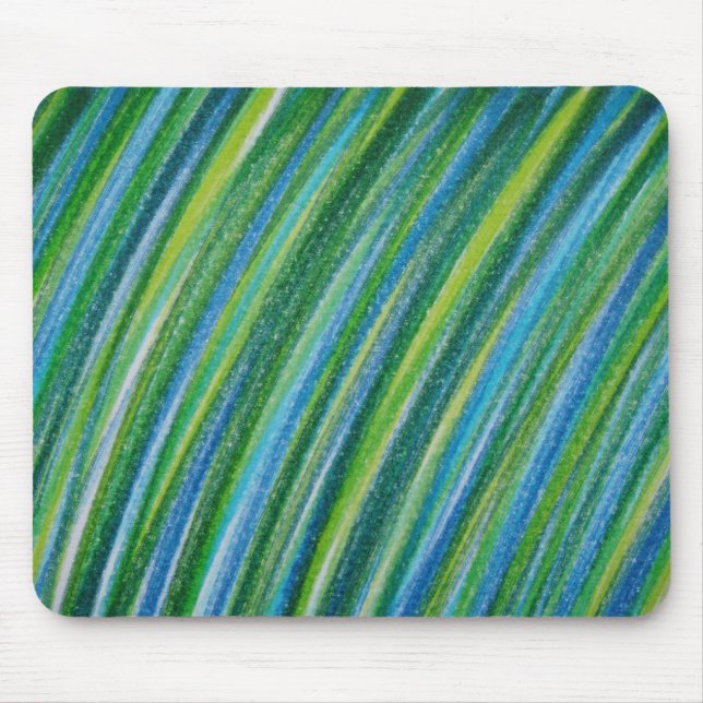 Green Stripes Mouse Mat (Front)