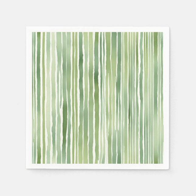 Green Stripes  Napkin (Front)