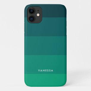 Green stripes palette iPhone 11 case