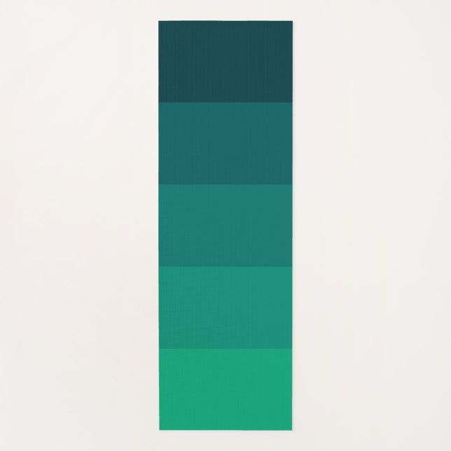 Green stripes palette yoga mat (Front)