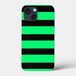 Green stripes pattern iPhone 13 mini case