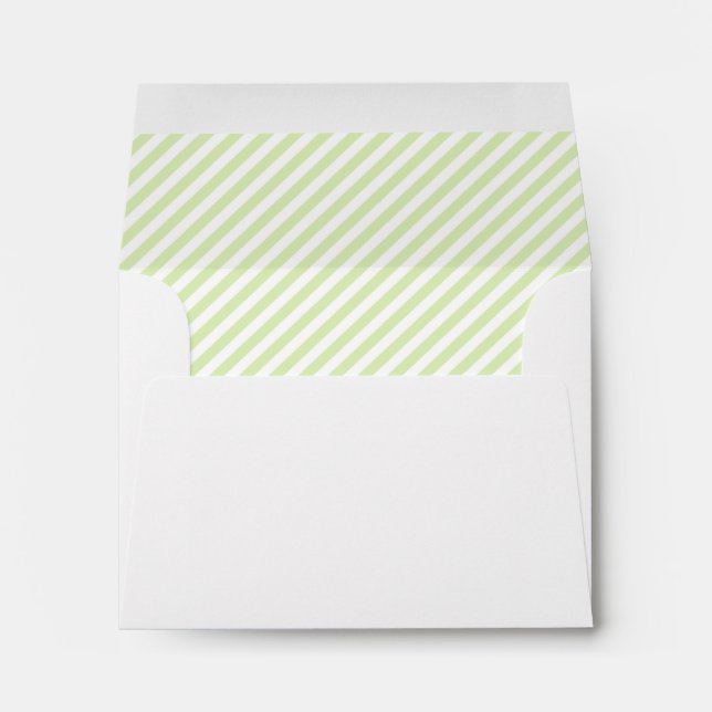 Green Stripes Pattern Envelopes (Back (Bottom))