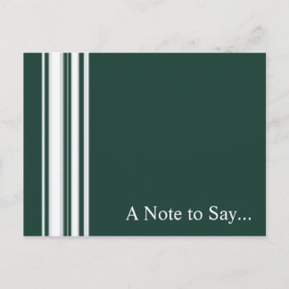 Green Stripes Postcard