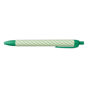 Green Stripes Seamless Pattern Black Ink Pen