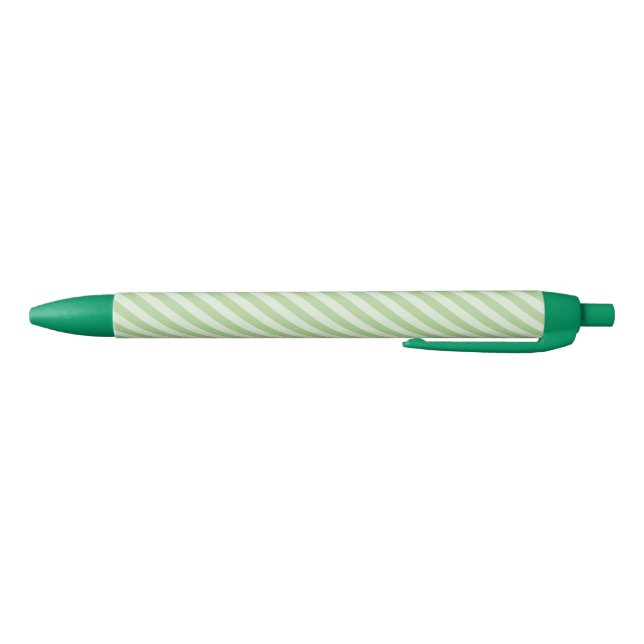 Green Stripes Seamless Pattern Black Ink Pen (Bottom)