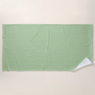 Green Stripes Squash Pattern Beach Towel