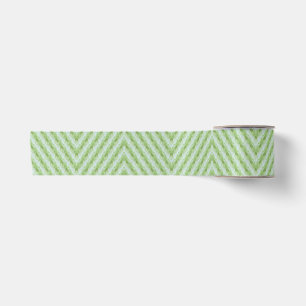 Green Stripes Squash Pattern Satin Ribbon