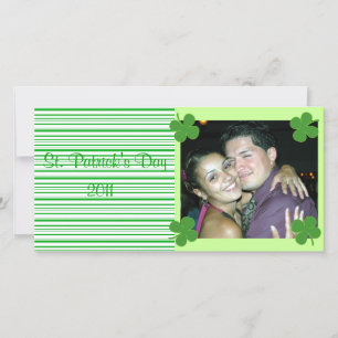 Green Stripes St. Patrick's Photo Card