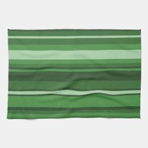 Green stripes tea towel