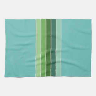 GREEN Stripes Tea Towel