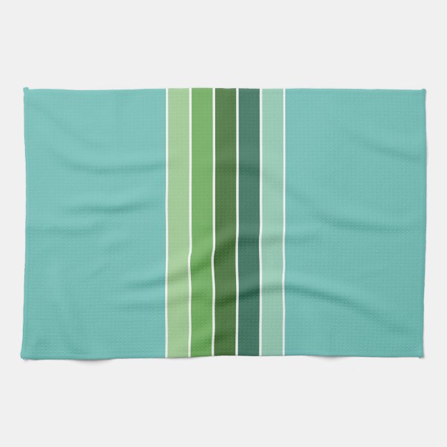 GREEN Stripes Tea Towel (Horizontal)