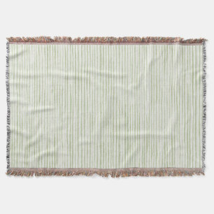 Green Stripes Throw Blanket