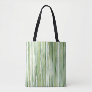 Green Stripes  Tote Bag
