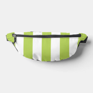 Green Stripes, White Stripes, Striped Pattern Bum Bags